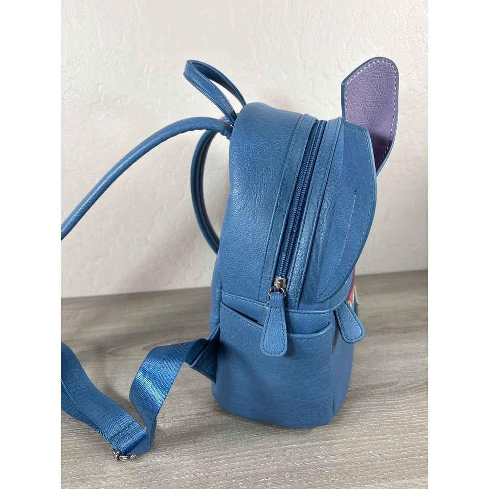 Disney Parks Lilo And Stitch Loungefly Stitch Face Blue Backpack Bag